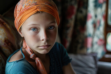 girl with cancer diagnosis