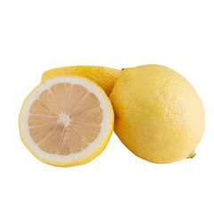Poster - yellow lemon isolated on alpha background
