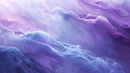 Wall Mural - a fluid abstract background with a delicate mix of lavender and icy blue, creating a serene, dream-l