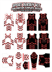 chevron red speed Jersey Apparel Sports Wear Sublimation pattern