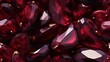the enchanting beauty of a Garnet crystal texture seamless background, emphasizing rich red tones and captivating crystal structures