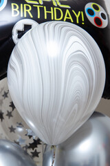 Wall Mural - agate balloon black and white