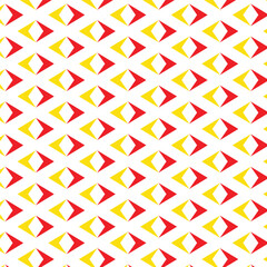 Canvas Print - abstract seamless repeatable red yellow arrow pattern.