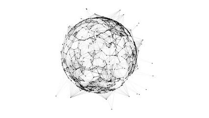 Wall Mural - futuristic vector ci-fi sphere in space. technology circle a network connection big data. digital ai