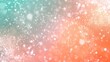 © Andrei - Abstract blurred bokeh background in mint green, peach orange, and white silver colors