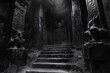 Mythical Creatures Unleashed A Dark and Mysterious Hallway Generative AI