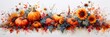 Autumn's Bounty A Pumpkin Patch of Colorful Flowers and Pumpkins Generative AI