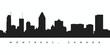 Montreal city skyline silhouette illustration