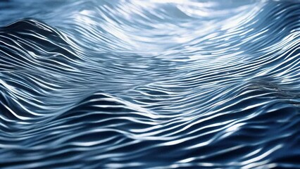 Poster - A close up view of a wave pattern on a body of water. This image can be used to depict the natural beauty and movement of water.