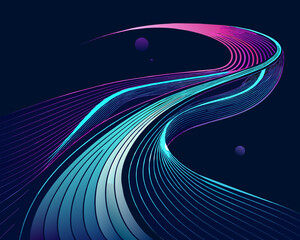 abstract line background geometric futuristic colorful beautiful amazing unreal bright figurative art vector illustration