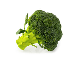 Wall Mural - Fresh broccoli isolated on white with clipping path