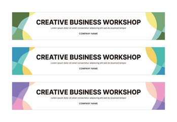 Wall Mural - this is a set of modern style business banner design templates for schools, companies, lectures, wor