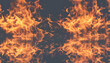 fire flames background with water reflection 