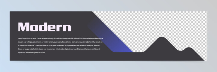 Wall Mural - Modern abstract LinkedIn banner template