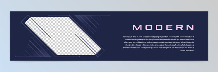 Wall Mural - Modern abstract LinkedIn banner template