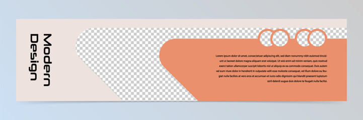 Wall Mural - Modern abstract LinkedIn banner template