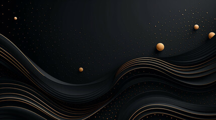 Poster - luxury black background with a combination glowing line background
