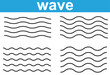 Sea wave icon set. Set of thin line waves. Various wave water lake river. Water logo, line ocean symbol in vector flat style. Seamless abstract line pattern. Water outline symbol. vector wave.