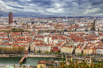 Sticker - View of Lyon, Frane