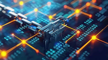 blockchain diagram background