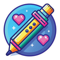 Wall Mural - Marker cute school vector EPS