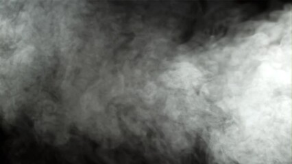 Poster - Thick white smoke. Filmed on a high-speed camera at 1000 fps. High quality FullHD footage