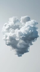 Canvas Print - A cloud shaped like a heart in the sky