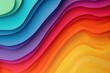 A photo showcasing a vibrant multicolored background with dynamic wavy lines, An abstract background with layered rainbow colors, AI Generated