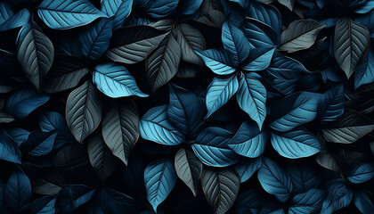 Poster - Abstract leaf backdrop illustration, nature decoration in modern wallpaper design generated by AI