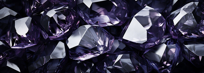 Poster - Amethyst black diamond texture background