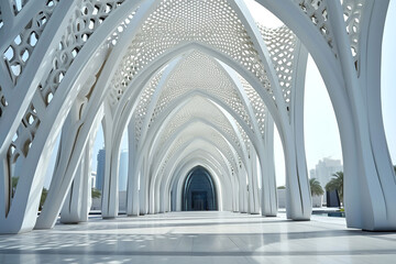 Canvas Print - a modern building. The design is inspired by traditional Islamic architecture