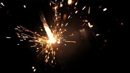 Canvas Print - Sparklers for the holiday. Filmed on a high-speed camera at 1000 fps. High quality FullHD footage