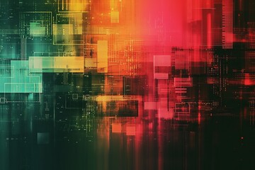 Abstract colorful background with a glitch effect