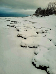 beach, ice and snow