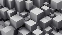 Abstract Gray Cubes Background