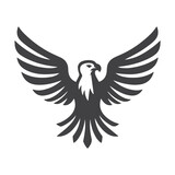 Fototapeta  - Eagle Fly. Eagle silhouette. eagle mascot spread the wings. eagle icon illustration isolated vector sign symbol