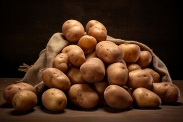 Wall Mural - Freshly harvested potatoes with earthy texture