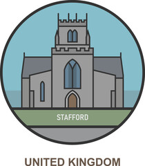 Poster - Stafford. Cities and towns in United Kingdom