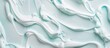 Close up moisturizer lotion cream wavy slashes texture green pastel background. AI generated