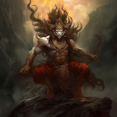 Painting of mythological creature - ai generative