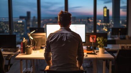 IT professionals work in peace and quiet and develop their programming skills