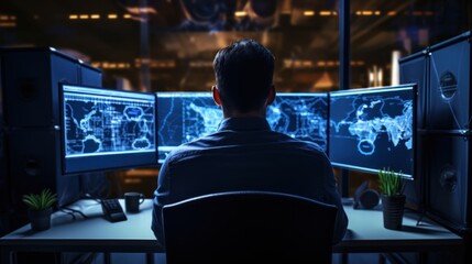 IT professionals work in peace and quiet and develop their programming skills