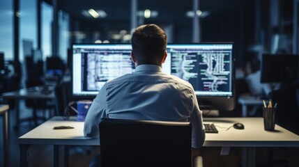 Wall Mural - it professionals work in peace and quiet and develop their programming skills