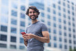 © Buonaventura - View of a young man with smartphone