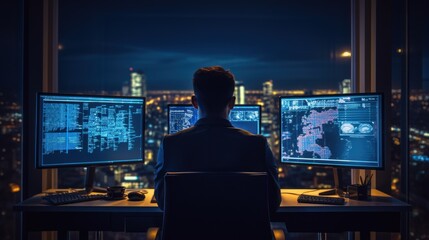 IT professionals work in peace and quiet and develop their programming skills