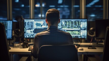 IT professionals work in peace and quiet and develop their programming skills