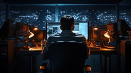 IT professionals work in peace and quiet and develop their programming skills