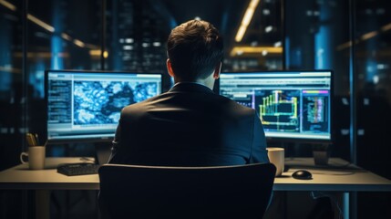 IT professionals work in peace and quiet and develop their programming skills
