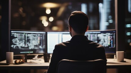 IT professionals work in peace and quiet and develop their programming skills