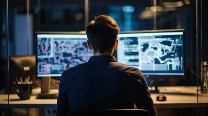 Wall Mural - it professionals work in peace and quiet and develop their programming skills